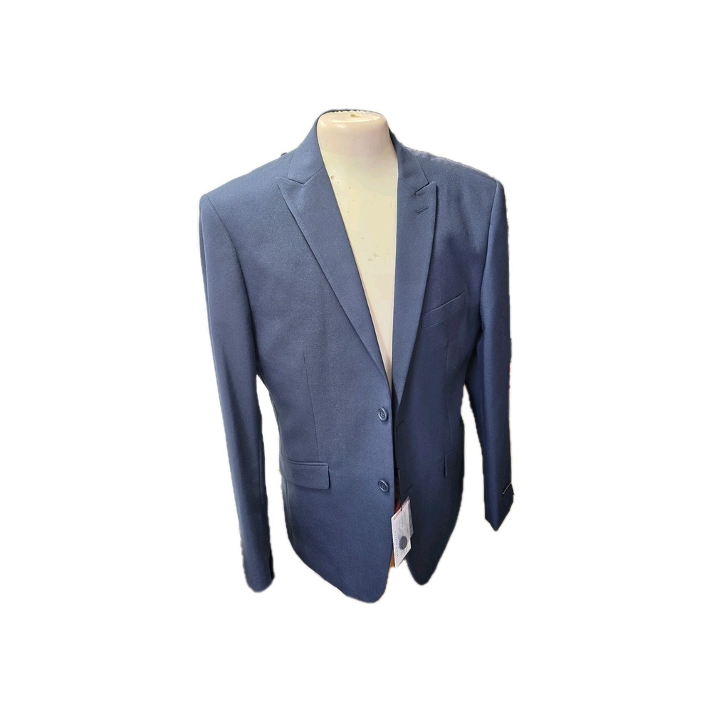 Alain Dupetit Navy Slim Fit Blazer Mens 40S Suit Jacket Stretch NWT